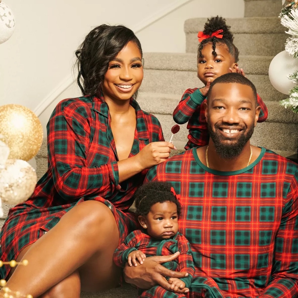 Little Sleepies Tartan plaid PJs size 5/6